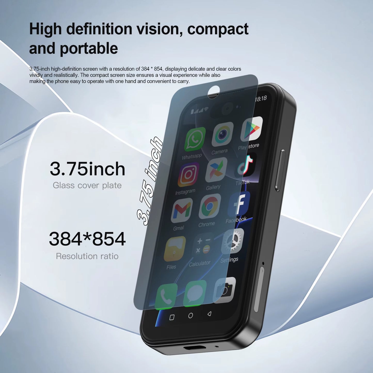16PRO Mini Smartphone 3G WCDMA 1GB RAM 16GB ROM Android System Wifi Hotspot Play Store 3.75" Full Screen Small Smart Phone