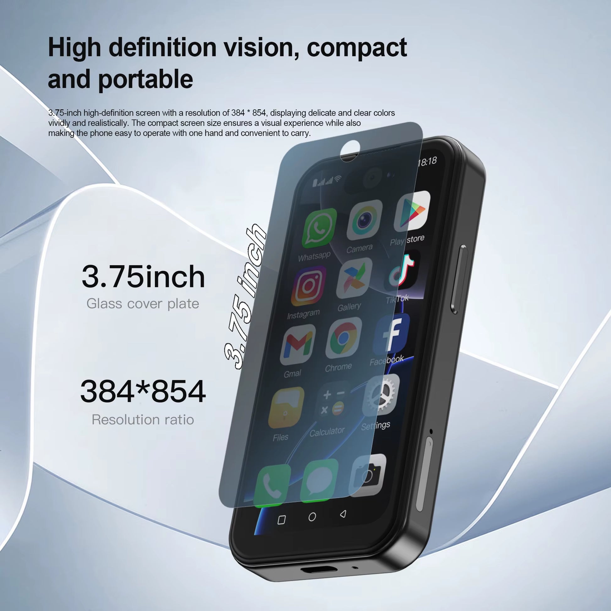 16PRO Mini Smartphone 3G WCDMA 1GB RAM 16GB ROM Android System Wifi Hotspot Play Store 3.75" Full Screen Small Smart Phone