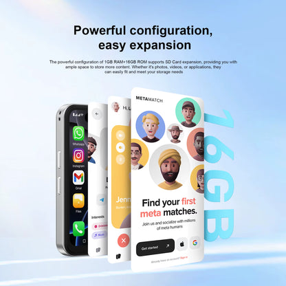 16PRO Mini Smartphone 3G WCDMA 1GB RAM 16GB ROM Android System Wifi Hotspot Play Store 3.75" Full Screen Small Smart Phone