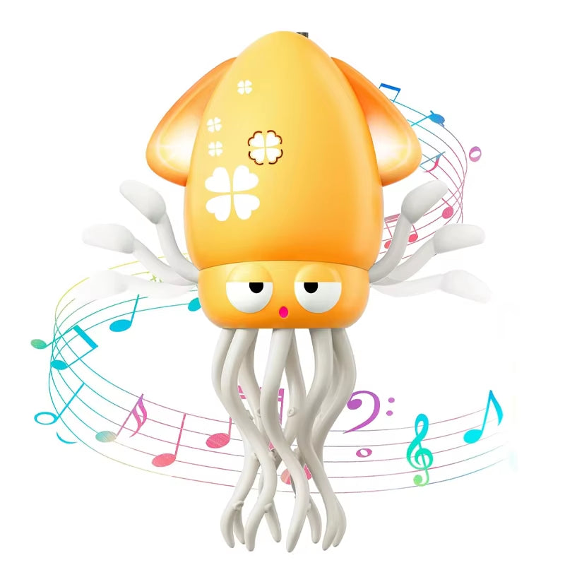 NEW Magic Electric Dancing Octopus Toy with Lights Music Interactive Flat Squid Toddler Development for Kids Entertainment Gifts