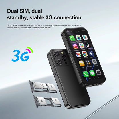 16PRO Mini Smartphone 3G WCDMA 1GB RAM 16GB ROM Android System Wifi Hotspot Play Store 3.75" Full Screen Small Smart Phone