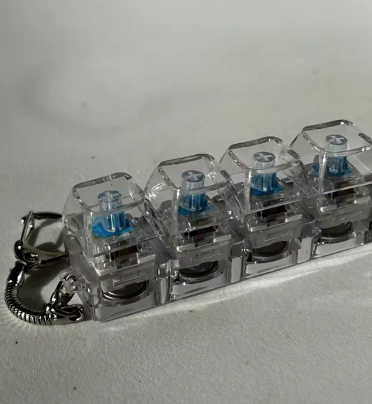 4 Tuşlu Mekanik Klavye – LED, Stres Giderici Anahtarlık Oyuncak